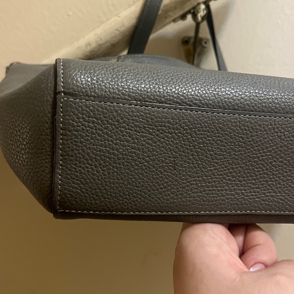 Coach Prairie Satchel Gray Pebbled Leather w/ Gunmetal Tone Hardware - Picture 8 of 8